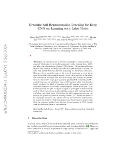 Granular-ball Representation Learning for Deep CNN on Learning with
  Label Noise
