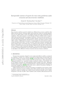 Interpretable mixture of experts for time series prediction under
  recurrent and non-recurrent conditions