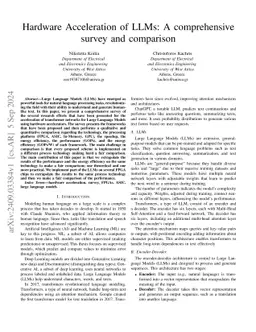 Hardware Acceleration of LLMs: A comprehensive survey and comparison