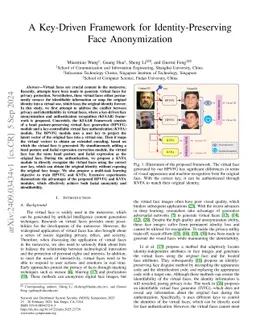A Key-Driven Framework for Identity-Preserving Face Anonymization