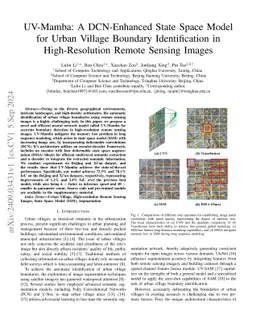 UV-Mamba: A DCN-Enhanced State Space Model for Urban Village Boundary
  Identification in High-Resolution Remote Sensing Images