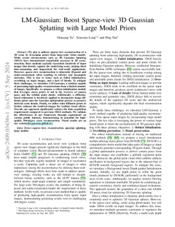 LM-Gaussian: Boost Sparse-view 3D Gaussian Splatting with Large Model Priors