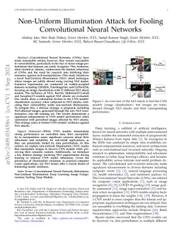 Non-Uniform Illumination Attack for Fooling Convolutional Neural
  Networks