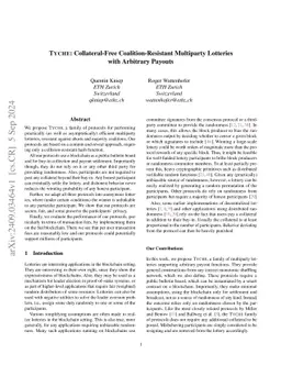Tyche: Collateral-Free Coalition-Resistant Multiparty Lotteries with
  Arbitrary Payouts