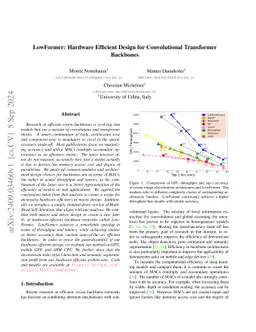 LowFormer: Hardware Efficient Design for Convolutional Transformer
  Backbones