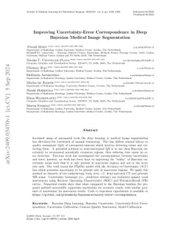Improving Uncertainty-Error Correspondence in Deep Bayesian Medical
  Image Segmentation