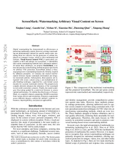 ScreenMark: Watermarking Arbitrary Visual Content on Screen