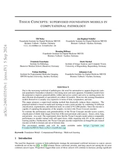 Tissue Concepts: supervised foundation models in computational pathology