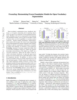 FrozenSeg: Harmonizing Frozen Foundation Models for Open-Vocabulary
  Segmentation