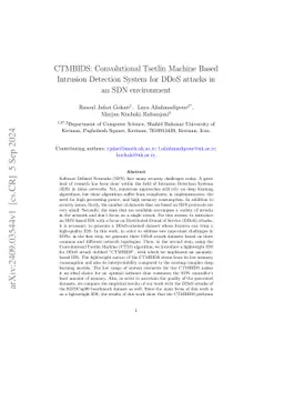 CTMBIDS: Convolutional Tsetlin Machine Based Intrusion Detection System
  for DDoS attacks in an SDN environment