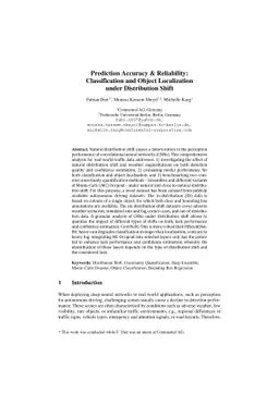 Prediction Accuracy & Reliability: Classification and Object
  Localization under Distribution Shift