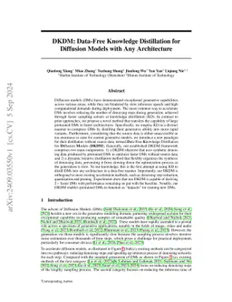 DKDM: Data-Free Knowledge Distillation for Diffusion Models with Any Architecture