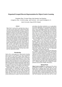 Organized Grouped Discrete Representation for Object-Centric Learning