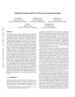 Enabling Practical and Privacy-Preserving Image Processing