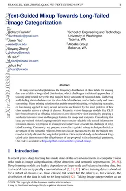 Text-Guided Mixup Towards Long-Tailed Image Categorization