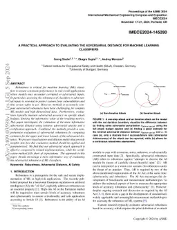 A practical approach to evaluating the adversarial distance for machine
  learning classifiers