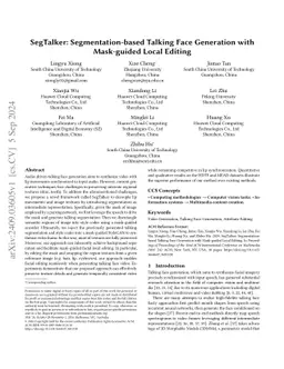 SegTalker: Segmentation-based Talking Face Generation with Mask-guided
  Local Editing