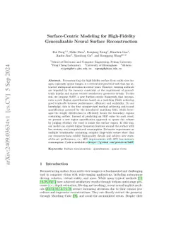 Surface-Centric Modeling for High-Fidelity Generalizable Neural Surface
  Reconstruction