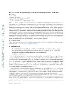 Beyond Model Interpretability: Socio-Structural Explanations in Machine
  Learning