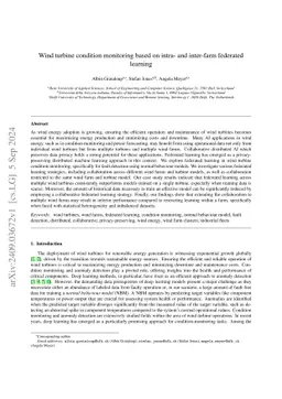 Wind turbine condition monitoring based on intra- and inter-farm
  federated learning