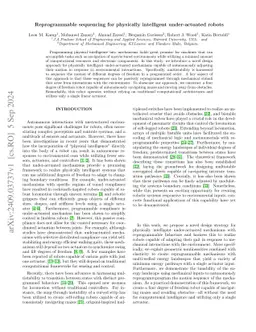 Reprogrammable sequencing for physically intelligent under-actuated
  robots