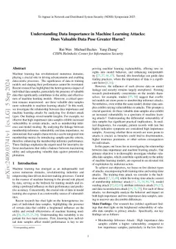 Understanding Data Importance in Machine Learning Attacks: Does Valuable
  Data Pose Greater Harm?