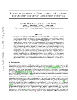 Resultant: Incremental Effectiveness on Likelihood for Unsupervised
  Out-of-Distribution Detection