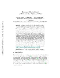 Few-shot Adaptation of Medical Vision-Language Models