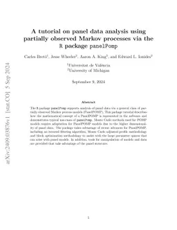 A tutorial on panel data analysis using partially observed Markov
  processes via the R package panelPomp