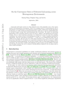 On the Convergence Rates of Federated Q-Learning across Heterogeneous Environments