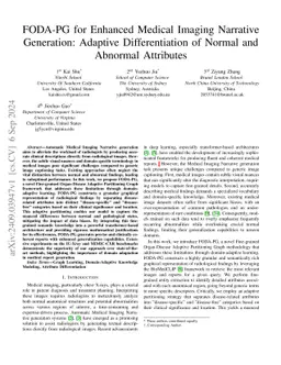FODA-PG for Enhanced Medical Imaging Narrative Generation: Adaptive
  Differentiation of Normal and Abnormal Attributes