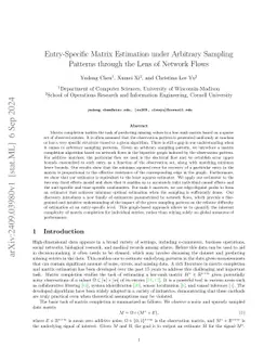 Entry-Specific Matrix Estimation under Arbitrary Sampling Patterns
  through the Lens of Network Flows