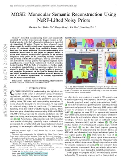 MOSE: Monocular Semantic Reconstruction Using NeRF-Lifted Noisy Priors
