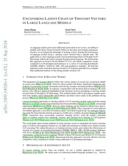 Uncovering Latent Chain of Thought Vectors in Language Models