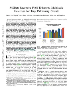 MSDet: Receptive Field Enhanced Multiscale Detection for Tiny Pulmonary Nodule