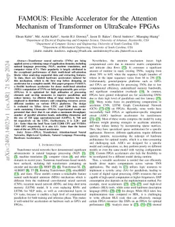 FAMOUS: Flexible Accelerator for the Attention Mechanism of Transformer on UltraScale+ FPGAs