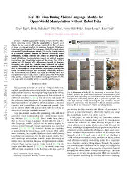 KALIE: Fine-Tuning Vision-Language Models for Open-World Manipulation
  without Robot Data