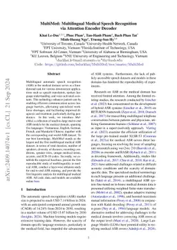 MultiMed: Multilingual Medical Speech Recognition via Attention Encoder Decoder