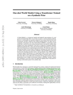 One-shot World Models Using a Transformer Trained on a Synthetic Prior