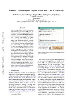 PTD-SQL: Partitioning and Targeted Drilling with LLMs in Text-to-SQL