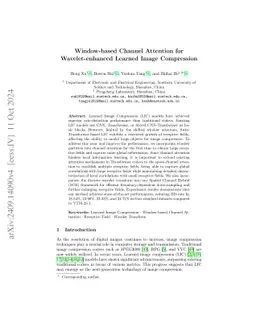 Window-based Channel Attention for Wavelet-enhanced Learned Image
  Compression