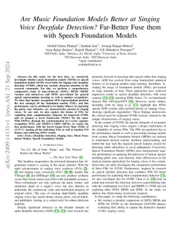 Are Music Foundation Models Better at Singing Voice Deepfake Detection?
  Far-Better Fuse them with Speech Foundation Models