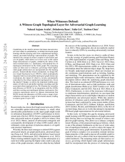 When Witnesses Defend: A Witness Graph Topological Layer for Adversarial Graph Learning