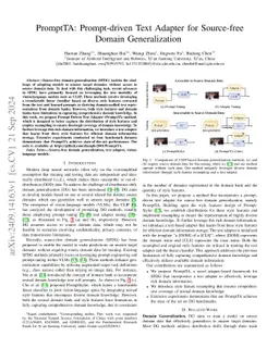 PromptTA: Prompt-driven Text Adapter for Source-free Domain
  Generalization