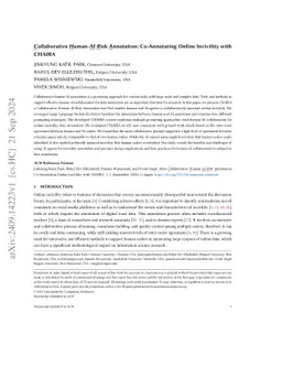 Collaborative Human-AI Risk Annotation: Co-Annotating Online Incivility
  with CHAIRA