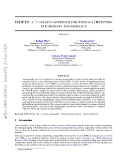 FeDETR: a Federated Approach for Stenosis Detection in Coronary
  Angiography
