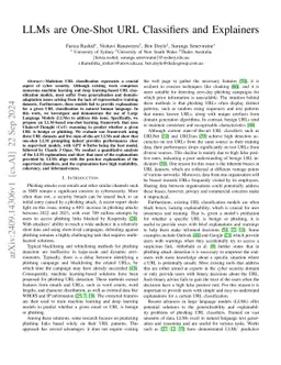 LLMs are One-Shot URL Classifiers and Explainers