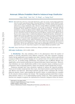 Anisotropic Diffusion Probabilistic Model for Imbalanced Image
  Classification