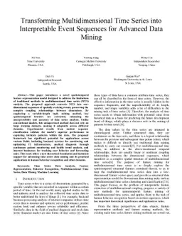 Transforming Multidimensional Time Series into Interpretable Event
  Sequences for Advanced Data Mining