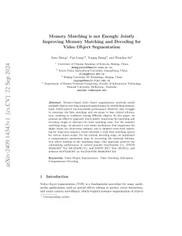 Memory Matching is not Enough: Jointly Improving Memory Matching and
  Decoding for Video Object Segmentation